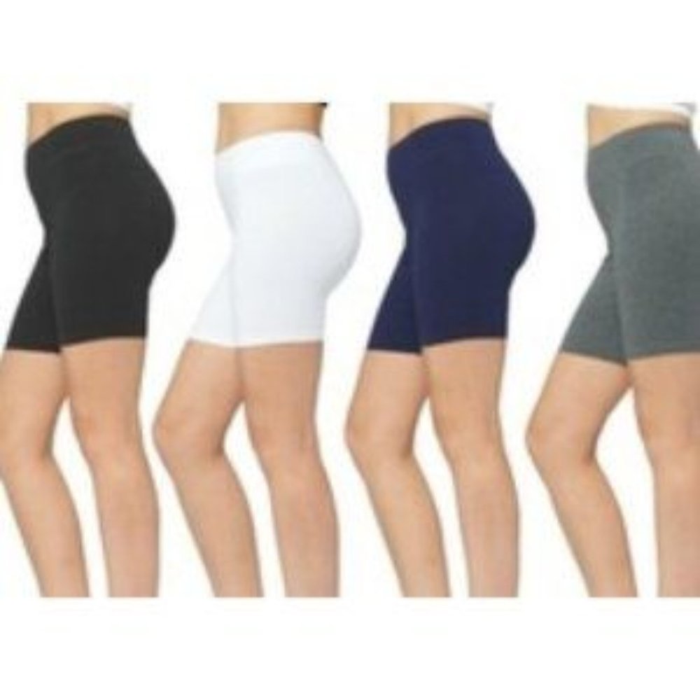 Women's Stretchy Everyday Biker Shorts (4-Pack)